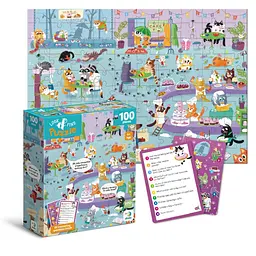 Дитячий пазл Шукай та знаходь "Котяче кафе" DoDo Toys 300667, 100 елементів - мініатюра 2