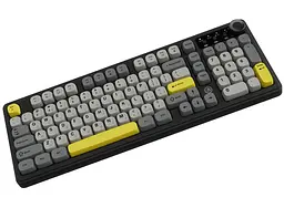 Клавіатура ігрова бездротова Ajazz AF-BGY-98 Plus Black-Gray-Yellow 2.4G/Bluetooth/USB - мініатюра 3