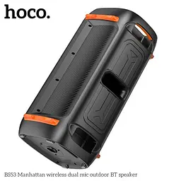 Акустична система HOCO BS53 Manhattan wireless dual mic outdoor BTspeaker чорний - мініатюра 2