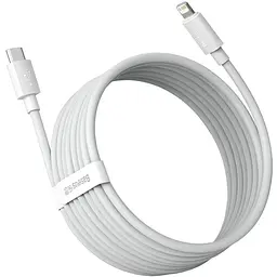 Кабель Baseus Simple Wisdom Cable Type-C to Lightning Kit 5A 1.5m 2PCS-Set 1.5m TZCATLZJ-02 White - мініатюра 2