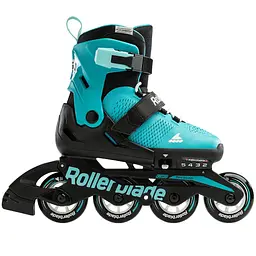 Ролики Rollerblade Microblade 2024 36,5-40 Чорний-Бірюзовий - мініатюра 2