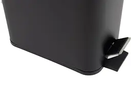 Відро для сміття Zerix Sansa-TC0105 5 л з плавним закриттям прямокутне Black ZX5894, Чорний матовий - мініатюра 3