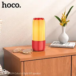 Портативна акустика Hoco Colorful light BT speaker DS29 бездротова червона - мініатюра 2