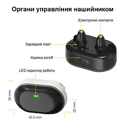 Електронний нашийник для маленьких собак дресирувальний з трьома видами впливу DOBE DB900X (101051) - мініатюра 3