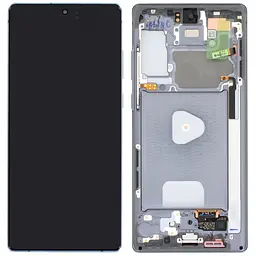 Дисплей Samsung N980 Galaxy Note 20/N981 чорний, OLED, з рамкою сірого кольору, Mystic Gray