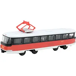 Іграшка Трамвай АВТОПРОМ 6411ABD Біло-червоний shop (6988600091113) - мініатюра 2
