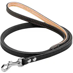 Повідець одинарний Collar, непрошитий, 122х1,2 см, чорний