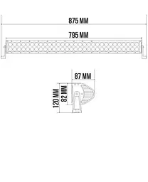 Світлодіодна фара LED Балка 16800Лм 180Вт ( COMBO Комбінований) Belauto (BOL6003C) - мініатюра 2