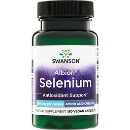 Хелатний селен Swanson Albion Selenium 200 mcg, 90 вегакапсул