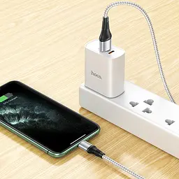 Кабель Hoco X50 Excellent charging data cable for Lightning Gray - мініатюра 2