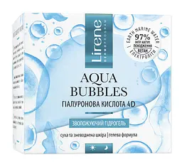 Зволожувальний гідрогель для обличчя Lirene Aqua Bubbles Hyaluronic Acid 4D Hydrating Hydrogel 50 мл - мініатюра 2