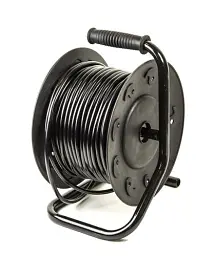 Подовжувач мережевий на котушці PowerPlant, 4 розетки, 40 м, Black, 8A, до 2.5 кВт, 2x1 мм² (PPRA08M400S4) - мініатюра 2