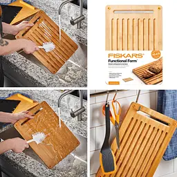 Обробна бамбукова дошка для хліба Fiskars Functional Form ™ 1059230 - мініатюра 7