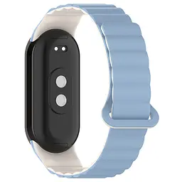 Ремінець Dual-color Magnetic для Xiaomi Mi Band 9/8/10 Lilac Blue / White - мініатюра 2
