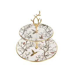 Блюдо двоярусне Alba ceramic Bird (769-075)