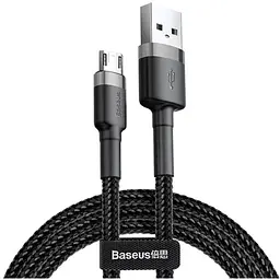 Кабель Baseus Cafule Micro USB 2.4A (1m) (gray/black)