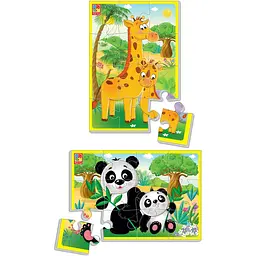 М'які пазли Vladi Toys Тварини зоопарку 2 шт. VT1103-45 - мініатюра 3