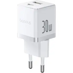 Мережевий зарядний пристрій Baseus Palm 30W USB-C/USB-A Moon White (P1011160A213-00) [132860] - мініатюра 5