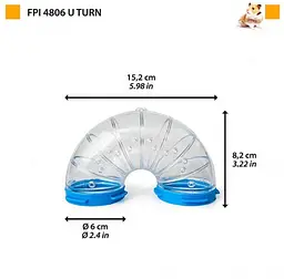 Тунель для гризунів Ferplast FPI 4806 U Turn Ø 6x6 см 84806099 - мініатюра 3