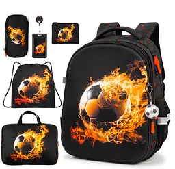 Ортопедичний шкільний рюкзак 6 в 1 для хлопчика School Standard 38х30х18 см з М'ячем для першокласника (SET 170-77) - мініатюра 2