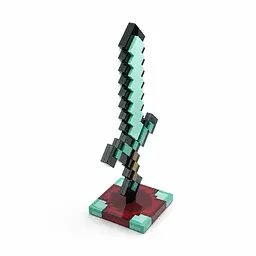 Алмазний меч Minecraft 17 режимів нічник з підставкою LED меч для гри та декору - мініатюра 6