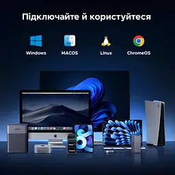 Адаптер HDD/SSD UGREEN D320 USB-C SATA 7+15 pin та M.2 M-Key одночасна робота M.2 NVMe і SATA до 10 Гбіт/с SATA HDD/SSD 2,5″/3,5″ M.2 NVMe M-Key/B+M-Key 2230/2240/2260/2280 для 3,5″ HDD потрібен комплектний блок 12 В/2 А Windows macOS Linux ChromeOS Plug-and-Play вимикач індикатор UASP S.M.A.R.T. TRIM перенесення SATA → M.2 за допомогою ПЗ магнітна кришка монтаж без інструментів вбудований кабель USB-C з перехідником USB-A 0,5 м сірий (75621EU) - мініатюра 10