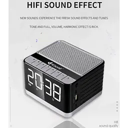Портативна колонка годинник будильник Kisonli G8 Bluetooth 2000 mAh 5 Вт Black - мініатюра 9
