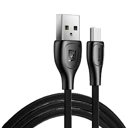 Кабель Remax Lesu Pro USB 2.0 to microUSB 2.1A 1 м чорний (RC -160 м-b) - мініатюра 1
