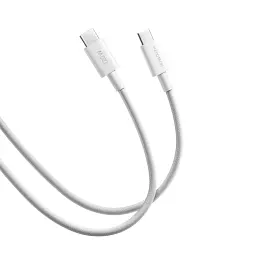 Кабель Xiaomi Braided Type C to Type C 120W 6A (BHR087AGL) white 2m UA - мініатюра 2