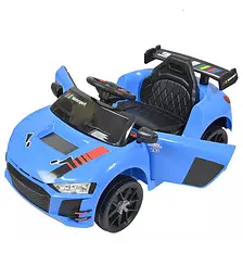 Дитячий електромобіль PRIMA CAR Cabrio 6V 5A (спойлер, пульт, LED-фари, звук, відкривні двері, педаль газу), Синій - мініатюра 2