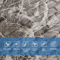 3D панель Sticker Wall самоклеюча кладка 700х770х7мм Чорно-біла 330 SW-00000674 - мініатюра 4