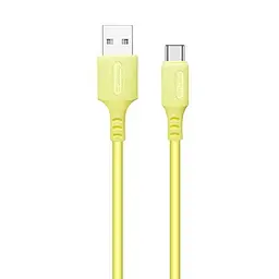 Кабель USB AM - Type-C, 1 м, жовтий, ColorWay, 2.4A (CW-CBUC043-Y)