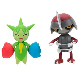 Уцінка. Набір ігрових фігурок Pokemon W15 Battle figure Roselia + Pawniard (PKW3006)  - мініатюра 1