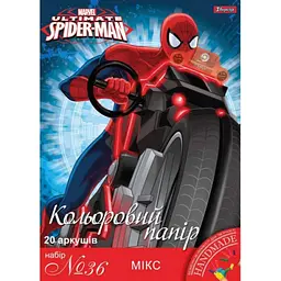 Папір кольоровий А4/20арк "1В"/950543/МІКС, 12кол.МЕЛ.+8кол.МЕТАЛсамоккл, 80+170г/м2, 2діз. (1/100)