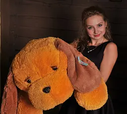 Велика іграшка Alina собака Тузик 140 см жовта - мініатюра 3
