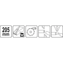 Кліщі для обтискання і зачистки кaбелів YATO RJ45 RJ10 RJ11 L=205 мм (YT-22443) - мініатюра 5