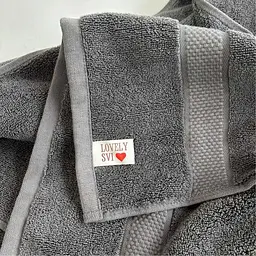 Рушник XL Lovely Svi (80х160 см) - бавовна /махра - 600 GSM- Сірий (30124) - мініатюра 3