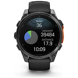 Смарт-годинник Garmin fenix 8 47mm, AMOLED, Glass/SS, SlateGray Steel/Black, BlkBnd, GPS (010-02904-00) - мініатюра 9