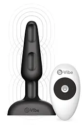 Анальна пробка B-Vibe Trio Plug 13.5 см (чорний) - мініатюра 3