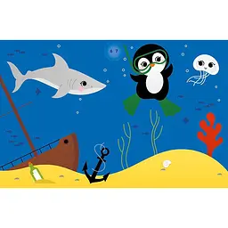 Набір для творчості "Аплікації наліпками Море" 1655011, 25 великих наліпок - мініатюра 3