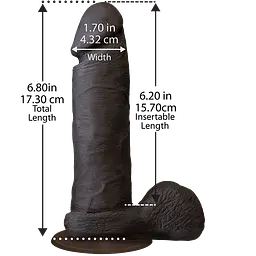 Фалоімітатор Doc Johnson The Realistic Cock 6 inch Black, ULTRASKYN - мініатюра 2
