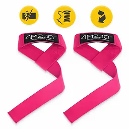 Лямки для станової тяги 4FIZJO Deadlift Straps Pink (P-5905973402293) - мініатюра 5
