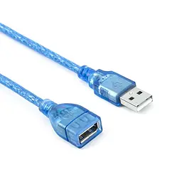 Подовжувач USB 2.0 5 метрів - тато - мама - напівпрозорий синій - мініатюра 2