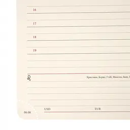 Щоденник-діловий записник А5 Leo Planner Binario 2026 м'який червоний 368 сторінок (252642) - мініатюра 11
