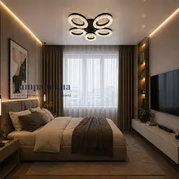 Сучасна стельова LED люстра Diasha 5607/5BK чорна з пультом 53W 56 см до 16 м2 - мініатюра 2