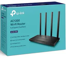 Роутер TP-Link Archer C6U AC1200 Black 802.11ac (Archer-C6U) - мініатюра 4