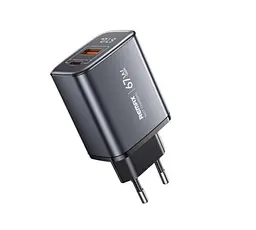 Зарядний пристрій Remax U2-AC67W 67W 1A-1C Gan Charger Grey