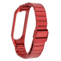 Ремінець ArmorStandart Metal Band Link 603 для Xiaomi Mi Band 6/5 Red (ARM59068) - мініатюра 2