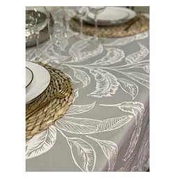 Скатертина Ecotton Вологовідштовхувальна DUCK,170х150 см, сірий (23540) - мініатюра 2