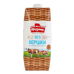 Вершки Ферма ультрапастеризовані Відбірні 10% жиру 505 г - мініатюра 4